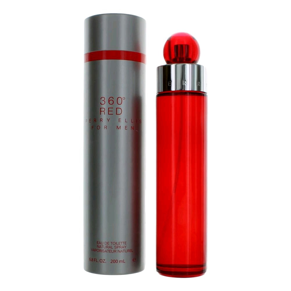 Bottle of Perry Ellis 360 Red by Perry Ellis, 6.8 oz Eau De Toilette Spray for Men